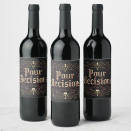 Pour Decisions Servietten - Party Dekoration Weinetikett
