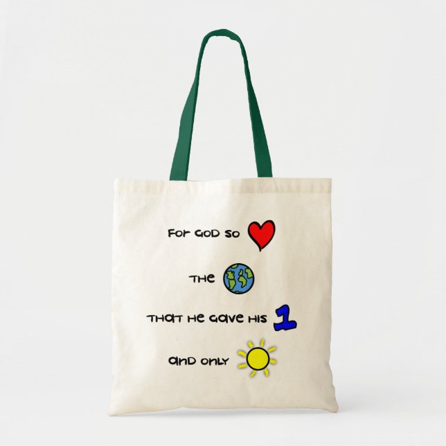Pour Dieu ainsi aimé le sac fourre-tout à tissu du (Devant)