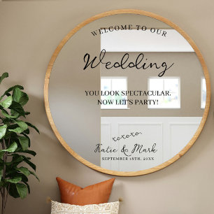 Pour Fenêtre Bienvenue dans notre autocollant Mariage à afficha