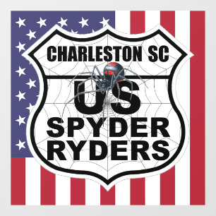 Pour Fenêtre Chapitre de Charleston SC - Autocollant Drapeau & 