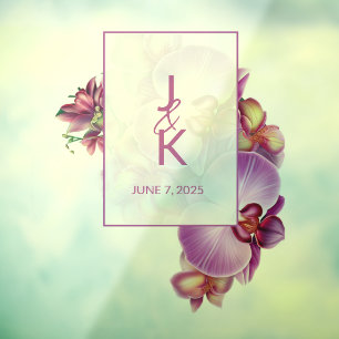 Pour Fenêtre Décal et autocollant mariage Monogramme