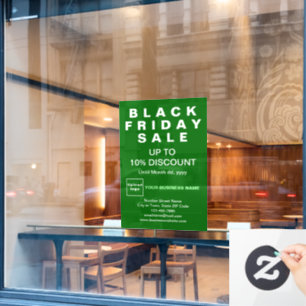 Pour Fenêtre Vente du Vendredi Noir des Entreprises Autocollant