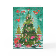 Arbre de Noël Féminin Férié | Cartes de Vœux