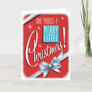 Pour Fêtes Annuelles Ayez-Vous Une Jolie Petite Cartes Rétro De Noël