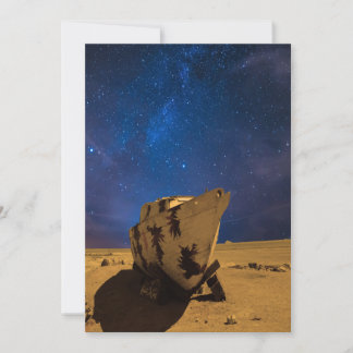 Pour Fêtes Annuelles Bateau de galaxie ;  5 x 7 cartes de voeux