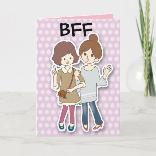 POUR FÊTES ANNUELLES BEST AMIS FOREVER BFF GREETING CARTES