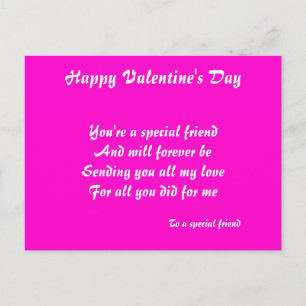 Pour Fêtes Annuelles Bonne Saint Valentin à un ami spécial cartes posta