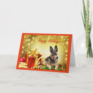 Pour Fêtes Annuelles Cadeaux de cartes de Noël berger allemand