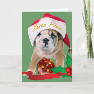 Pour Fêtes Annuelles Cartes anglaises de pattes de Père Noël de
