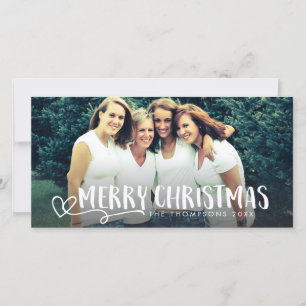 Pour Fêtes Annuelles Cartes blanches de recouvrement de photo de
