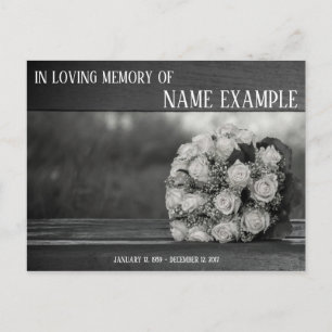 Pour Fêtes Annuelles Cartes commémoratives Un bouquet de roses blanches