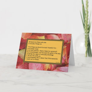 Pour Fêtes Annuelles Cartes d'Action de Grâce — Soyez Un Poème De Remer