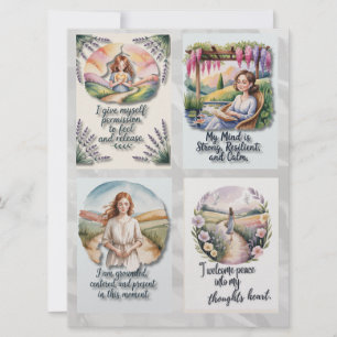 Pour Fêtes Annuelles Cartes d'Affirmation Positives Imprimables et devi