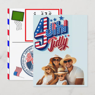 Pour Fêtes Annuelles Cartes d'anniversaire personnalisées du 4 juillet