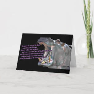 Pour Fêtes Annuelles Cartes d'avènement d'hippopotame