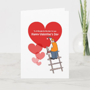 Pour Fêtes Annuelles Cartes de beau-frère de Saint-Valentin, coeurs