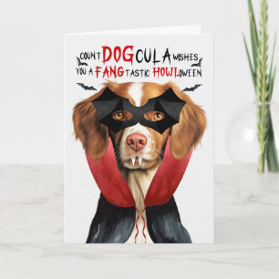 Pour Fêtes Annuelles Cartes de Brittany Spaniel Chien Drôle DOGcula Hal