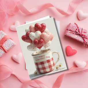 Pour Fêtes Annuelles Cartes de la Saint-Valentin Ballons Cœur Rouge dan