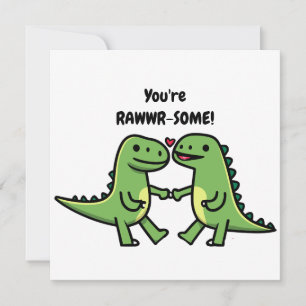 Pour Fêtes Annuelles Cartes de la Saint-Valentin dinosaures