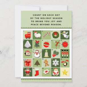 Pour Fêtes Annuelles Cartes de l'Avent de Noël