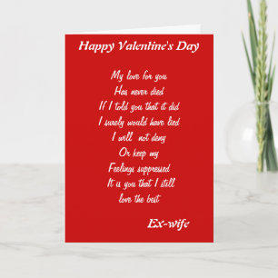 Pour Fêtes Annuelles Cartes de l'ex-femme valentine