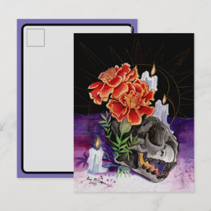 Pour Fêtes Annuelles Cartes de mémoire Vibes d'automne Kitty peinture d
