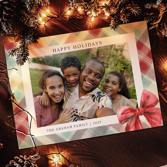 Pour Fêtes Annuelles Cartes de Noël à carreaux festifs (Créateur téléchargé)
