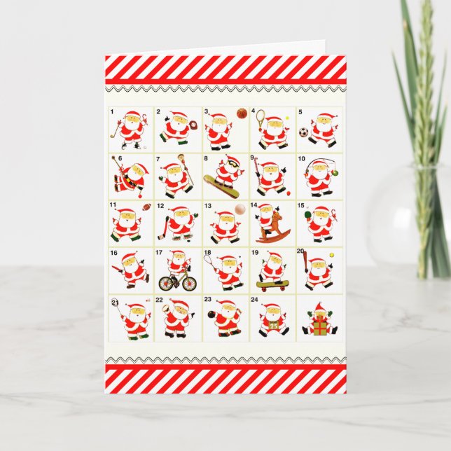 Pour Fêtes Annuelles Cartes de Noël à thème sportif (Devant)