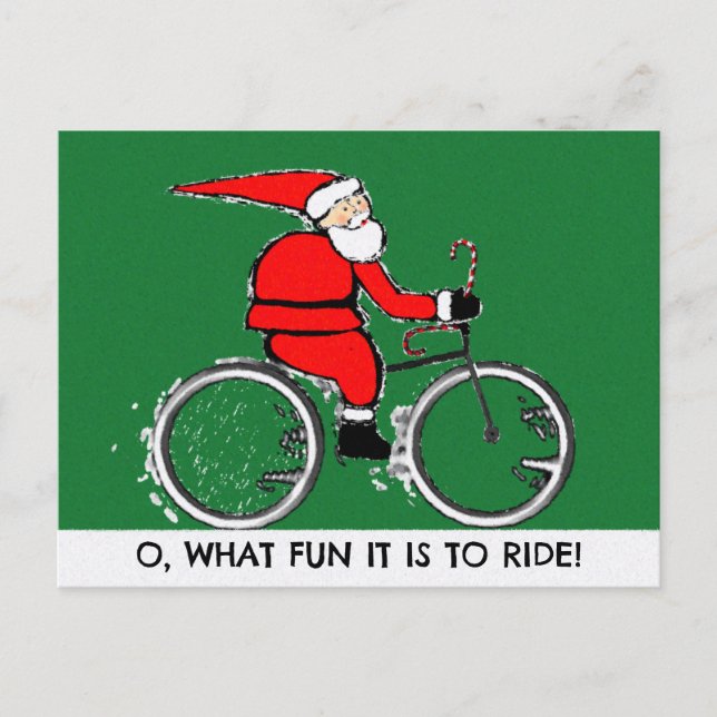Pour Fêtes Annuelles Cartes de Noël à vélo (Devant)
