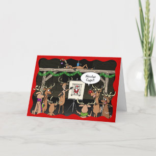 Pour Fêtes Annuelles Cartes de Noël amusantes   Jeux de Rudolph Reindee
