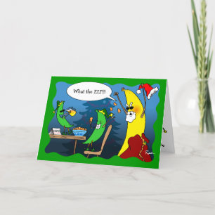 Pour Fêtes Annuelles Cartes de Noël amusantes   Salutation banane de va