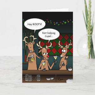 Pour Fêtes Annuelles Cartes de Noël amusantes   Salutation de vacances 