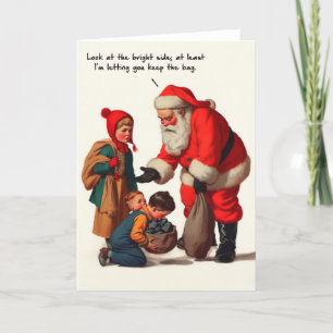 Pour Fêtes Annuelles Cartes de Noël amusantes - Vide de Charbon de Père