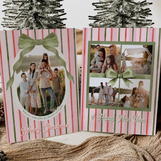 Pour Fêtes Annuelles Cartes de Noël avec nœud festif (Créateur téléchargé)