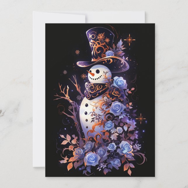 Pour Fêtes Annuelles Cartes de Noël bleu foncé (Devant)