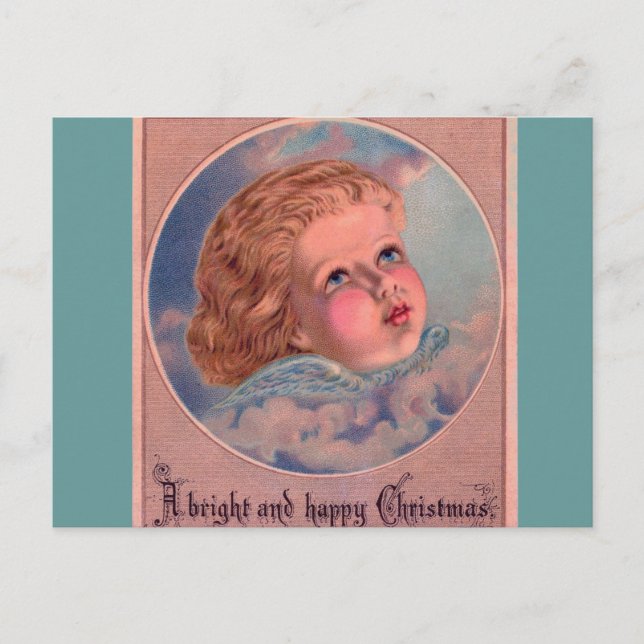 Pour Fêtes Annuelles Cartes de Noël Cherub victorienne (Devant)