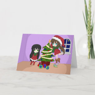 Pour Fêtes Annuelles Cartes de Noël d'Anime