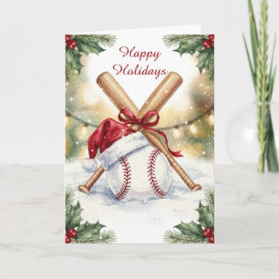 Pour Fêtes Annuelles Cartes de Noël de baseball de vacances