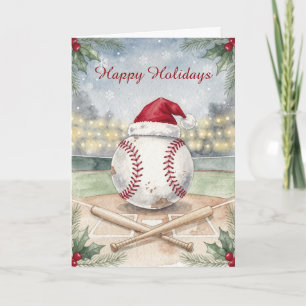 Pour Fêtes Annuelles Cartes de Noël de baseball de vacances