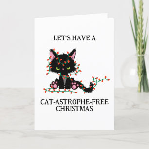 Pour Fêtes Annuelles cartes de noël de chat noir