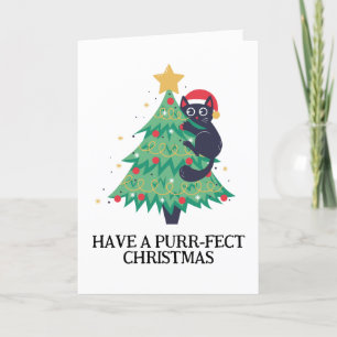 Pour Fêtes Annuelles cartes de noël de chat noir