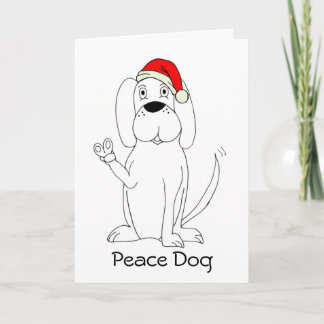 Pour Fêtes Annuelles Cartes de Noël de chien de paix