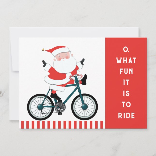 Pour Fêtes Annuelles Cartes de Noël de cyclisme (Devant)