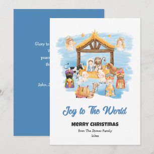 Pour Fêtes Annuelles Cartes de Noël de la crèche - Vacances non-photo