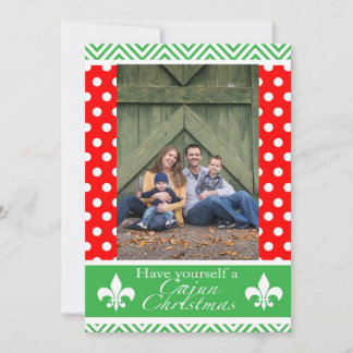Pour Fêtes Annuelles Cartes de Noël de Louisiane Cajun - Rouge et Vert
