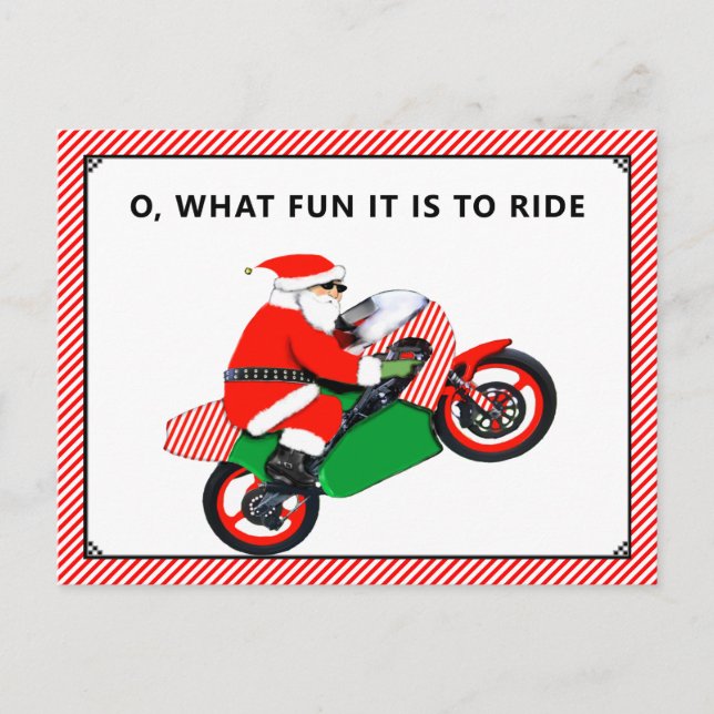 Pour Fêtes Annuelles Cartes de Noël de moto (Devant)