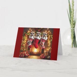 Pour Fêtes Annuelles Cartes de Noël de suricates Chien de garde
