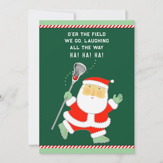 Pour Fêtes Annuelles Cartes de Noël de vacances de crosse (Devant)