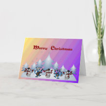 Cartes de Noël des amateurs de danse des neiges