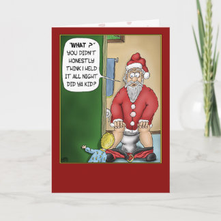 Pour Fêtes Annuelles Cartes de Noël drôles : Coupure de salle de bains